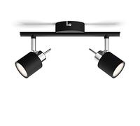 Philips LED Faretto Integrato Meranti, 2 Punti Luce, 35W, Nero