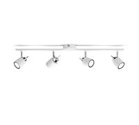 Faretto 4 luci Philips Meranti in metallo attacco GU10 IP20 bianco - 46535000