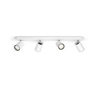 Philips LED Faretto Kosipo, Quattro Punti Luce, GU10, 5.5W, Bianco
