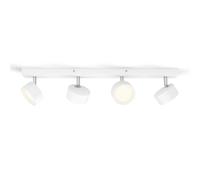 Philips LED Lampada a Faretto Bracia, Luce Calda, 5.5W, 4 Punti Luce, Orientabile, Bianco