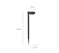 Philips LED lampada con picchetto a terra Vynce, testa 10,5 x 10,5 cm Philips