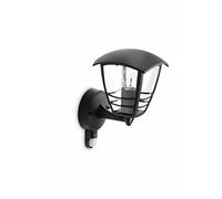 Philips LED Lampada da Parete Creek per Esterno, Lanterna Up con Sensore, Alluminio Nero