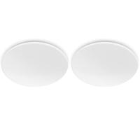 PHILIPS LED Lampada da Soffitto Moire, Equivalente a 17W, Luce Bianca Calda, Non Dimmerabile, Bianco (Confezione da 2)