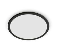 Philips Plafoniera LED SuperSlim – IP44, Ø 24,5 cm, nera