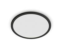 Philips Plafoniera LED SuperSlim – IP44, Ø 24,5 cm, nera