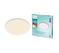Philips LED Lampada da Soffitto Superslim, Equivalente a 15W, 27K, IP44, Non Dimmerabile, Bianco