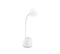 Philips Lampada da tavolo Hat – LED dimmerabile ricaricabile, batteria 900mA, 3000–5700K – Bianco