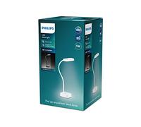 Philips LED Lampada da Tavolo Rock, Dimmerabile, Batteria da 1000mA, 5000K, 5W, Bianco