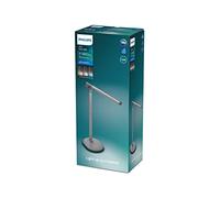 Philips LED Lampada da Tavolo Sword, Dimmerabile, Batteria da 180 mA, 2700-6500K, 12W, Grigio Scuro