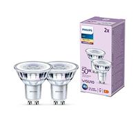 Philips LED Lampadina classica per faretti, confezione da 2 [bianco caldo 2700 K - GU10] 50 W, non dimmerabile, per illuminazione domestica interna