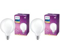 Philips LED Lampadina Globo 10.5W E27 Luce Bianca Calda (Confezione da 2)