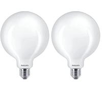 Philips LED Lampadina Globo, 100W, attacco E27, Luce Bianca Fredda, Non Dimmerabile (Confezione da 2)