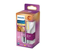 Philips LED Lampadina, Goccia, Filamento, WarmGlow, 3.4-40W, Dimmerabile, E27, 1 Pezzo