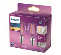Philips LED E14 4,3W P45 filamenti 2.700K 2x Philips