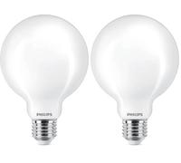 Philips LED Lampadina Smerigliata Globo 120W E27, Luce Bianca Calda (Confezione da 2)