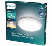 PHILIPS LED Moire, Plafoniera Rotonda, Luce Bianca Calda, 20W, Bianco