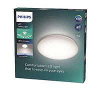 PHILIPS LED Moire, Plafoniera Rotonda, Luce Bianca Fredda, 17W, Bianco