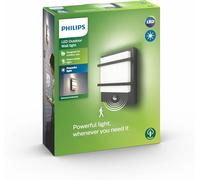 Philips LED Petronia, lanterna da parete, con Sensore di Movimento, 23W, Nero