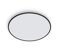 Philips LED Plafoniera Ozziet, Grande, Due Zone Luminose, Tre Impostazioni, 4000K, 36W, Nero