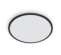 Philips LED Plafoniera Ozziet, Piccola, Due Zone Luminose, Tre Impostazioni, 4000K, 18W, Nero