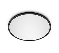 Philips LED Lampada da Soffitto Superslim, Equivalente a 18W, Luce Bianca Calda, IP20, Non Dimmerabile, Nero