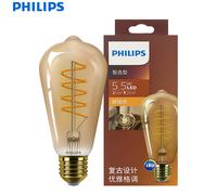 Philips LED ST64 Lampadina decorativa a filamento classico 5,5 W = 25 W) E27 220-240 V Lampada 2000 K Luce morbida e calda Dimmerabile LED oro ambra
