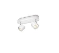 Philips LED Star, Lampadario a Faretti, 2 Punti Luce, Orientabile, LED Integrato, 2x5W, Bianco
