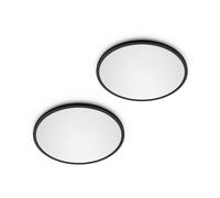 Philips LED SuperSlim set da 2 nero IP44 Ø 25 cm 2.700 K Philips