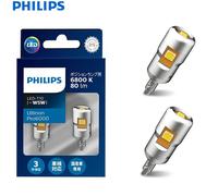 Philips LED T10 W5W 6800K 6000K 80LM Ultinon Pro6000 Blu Bianco Luminoso Lampade da parcheggio per auto Luce interna per targa