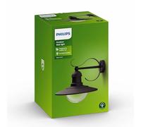 Philips LED Topiary Lampada da Parete per Esterni, Design Vintage, Nero