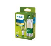 Philips LEDclassic Ultra Efficient, set da 2 B35 E14, 2700 K, 2,3 W, 8720169325098, B35 LEDclassic [Lampadine > Lampade a LED]