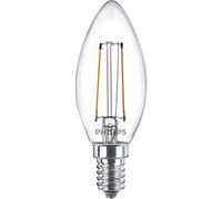 Philips LEDFILOL25CL Lampadina LED Classic Candela, Vetro, 2W Equivalenti a 25W, E14, Trasparente