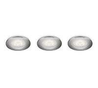 Philips Lighting 591001116 Sceptrum Set di 3 Faretti a LED da Incasso, Cromo