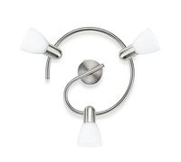 Philips Lighting Burlap, Lampada a Faretti, a Spirale, 40watt, 3 Luci Orientabili, Grigio