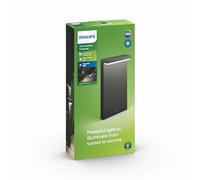 Philips Lighting Bustan Palo da Esterno, Altezza da 40 cm, 2700 K, Grigio Scuro