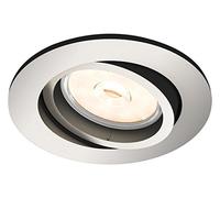 Philips Lighting Donegal Faretto da Incasso, Attacco GU10, Rotonda, Cromato Satinato