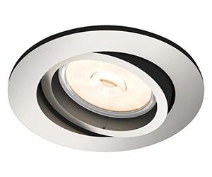 Philips Lighting Donegal Faretto da Incasso, Attacco GU10, Rotonda, Cromato Satinato