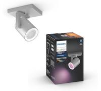 Philips Lighting Hue Argenta White and Color Ambiance Faretto Connesso, con Bluetooth, 1 Punto Luce, GU10, 5.7 W, Alluminio