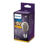 Philips Lighting Lampadina LED Goccia Filamento, Equivalente a 11W, Attacco E27, Luce Bianca Calda, non Dimmerabile, Smoky Flame