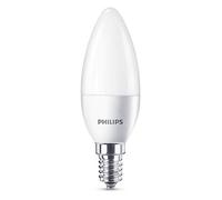 Philips 929001157430 Lampadina LED Smerigliata a Candela, Plastica, 4W Equivalenti a 25W, E14, Bianco