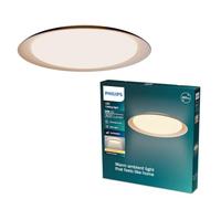 Philips Lighting Nevilia Plafoniera, Beige, 46 cm | Luce Bianca Calda 2.700 K, Plafoniera, 2.600 lm, Retroilluminazione, EyeComfort, Maggiore Durata, Plafoniere da Soffitto Led