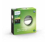 Philips Lighting Yarrow Lampada LED da Parete, Giardino ed Esterni, 6W, Nero