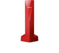 Philips (Line V) - Wireless Landline, LCD, 10H Use, Mani Liberi, Intercom, identificatore Chiamato, Agenda 50 Numeri, HQ, Suono, Sveglia, Eco+ - Colore rosso (compatibile: ESP, ITA)