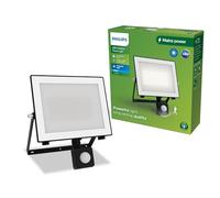 PHILIPS Lois, Proiettore per Esterni, con Sensore di Movimento, 50 W, 5000 K,Nero