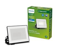 PHILIPS Lois, Faretto da esterno, Nero | 10 W, 3000 K, Durata 15000 ore, Resistente all'acqua e alle intemperie, Design senza cornice, Distribuzione luce uniforme