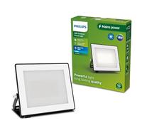PHILIPS Lois, Faretto da esterno, Nero | 30 W, 5000 K, Durata 15000 ore, Resistente all'acqua e alle intemperie, Design senza cornice, Distribuzione luce uniforme