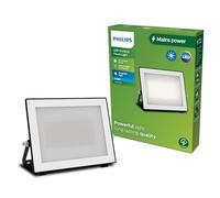 PHILIPS Lois, Faretto da esterno, Nero | 50 W, 5000 K, Durata 15000 ore, Resistente all'acqua e alle intemperie, Design senza cornice, Distribuzione luce uniforme