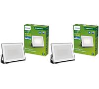 Philips Lois, Proiettore per Esterni, 20 W, 3000 K, Nero (Confezione da 2)