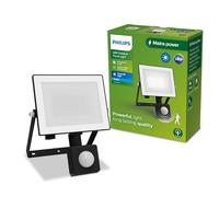 PHILIPS Lois, Proiettore per Esterni, con Sensore di Movimento, 20 W, 5000 K, Nero