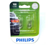 Philips LongerLife 168 5W Due Lampadine Targa Piastra Luce Ricambio Upgrade Per